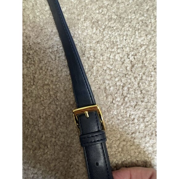 Giani Bernini Vintage Leather Navy Blue Shoulder Crossbody Purse Bag - Picture 11 of 11